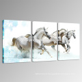 Stretched Canvas Print Art,animal Picture Wall Decor,white Horses Wall Art Set of 3